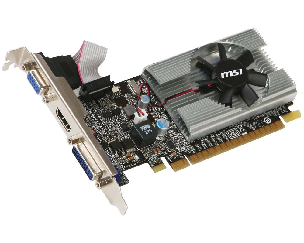 Tarjeta De Video Msi N210-Md1G/D3 Nvidia Gpu Gddr3-Sdram 64 Bit