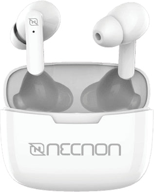 Audifonos Necnon Ntws-03 In-Ear Bluetooth 5.0 True Wireless Potencia Y Fidelidad 30Mah Con Caja De Carga 200Mah Indicador Led Blanco