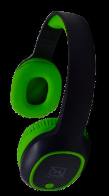 Audifonos Necnon Nbab042600 Over-Ear Bluetooth Nbh-04 Pro Alta Potencia Radio Fm Micro Sd 3.5Mml Manos Libres Negro/Verde