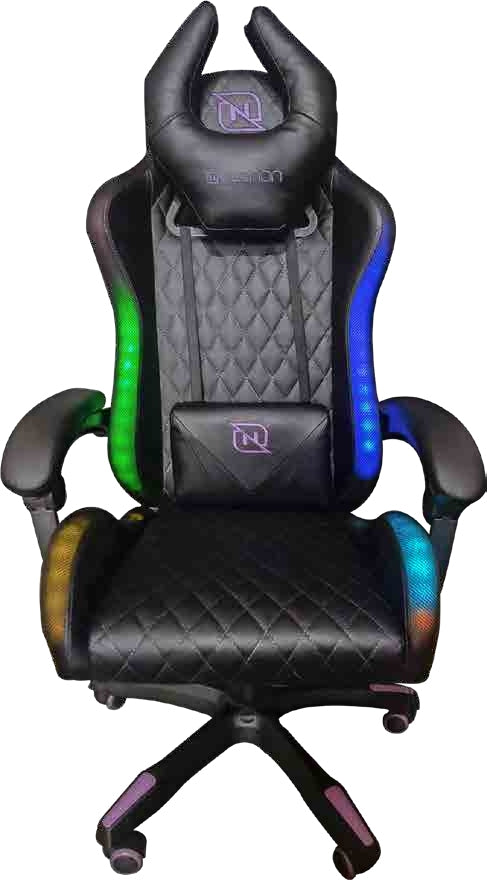 Silla Gamer Necnon Rgb Nsg-01 Cojin Lumbar Y Cabeza Neg/Bla Nbsgr132Rg