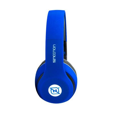 Audifonos Necnon Nbh-01 R Over-Ear Bluetooth Sonido Hi-Fi 3.5Mm Radio Fm Micro Sd 3.5Mml Manos Libres Rubberized Azul