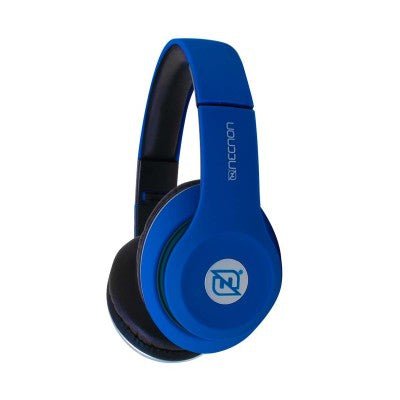 Audifonos Necnon Nbh-01 R Over-Ear Bluetooth Sonido Hi-Fi 3.5Mm Radio Fm Micro Sd 3.5Mml Manos Libres Rubberized Azul