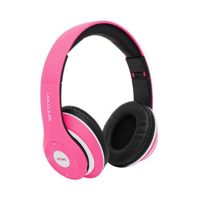 Audifonos Necnon Ncab0104Rz Over-Ear Bluetooth Nbh-01 Sonido Hi-Fi 3.5Mm Radio Fm Micro Sd 3.5Mml Manos Libres Rubberized Rosa