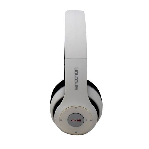 Audífonos Necnon Nbh-01 R Audifonos Over-Ear Bluetooth Sonido Hi-Fi 3.5Mm Radio Fm Micro Sd 3.5Mml Manos Libres Rubberized Blanco