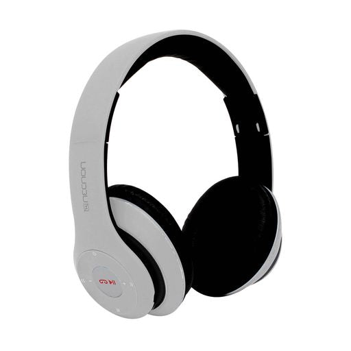 Audífonos Necnon Nbh-01 R Audifonos Over-Ear Bluetooth Sonido Hi-Fi 3.5Mm Radio Fm Micro Sd 3.5Mml Manos Libres Rubberized Blanco