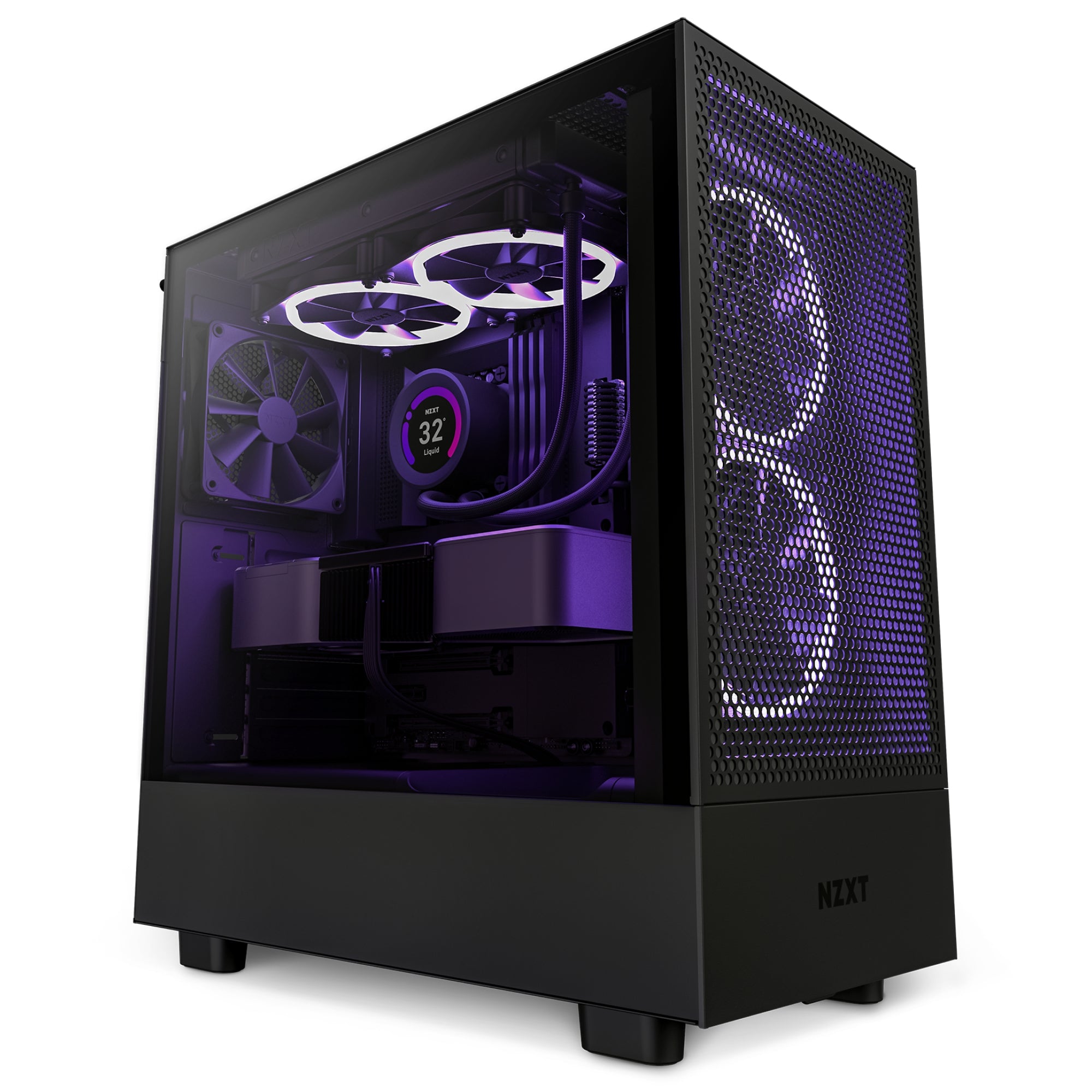 Gabinete Nzxt H5 Flow Mini-Itx/Microatx/Atx 2V S/F120Q Bk Cc-H51Fb-01