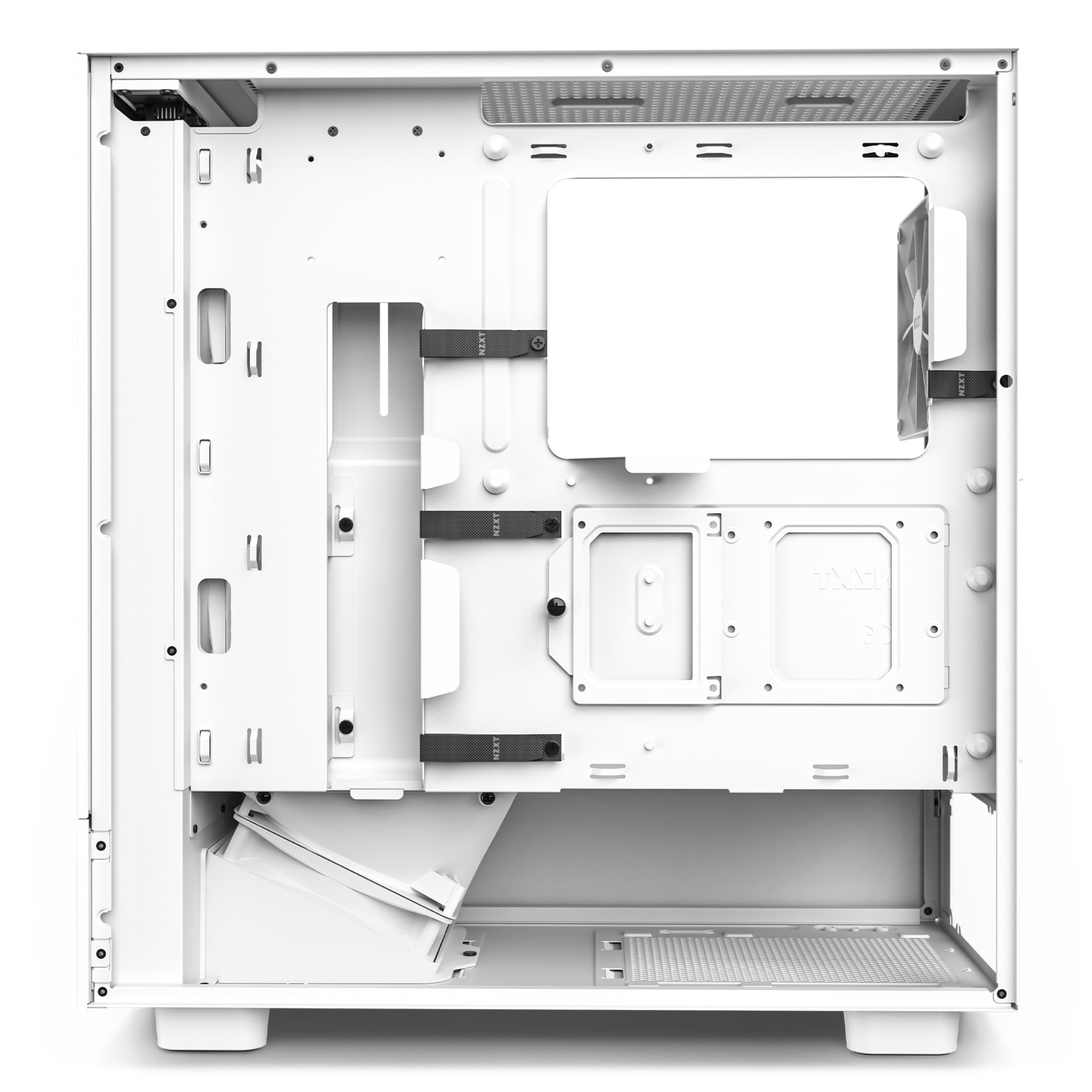 Gabinete Nzxt H5 Flow Con Ventana, Midi-Tower, Mini-Itx/Micro-Atx/Atx/Eatx, Usb 3.2, Sin Fuente, Blanco