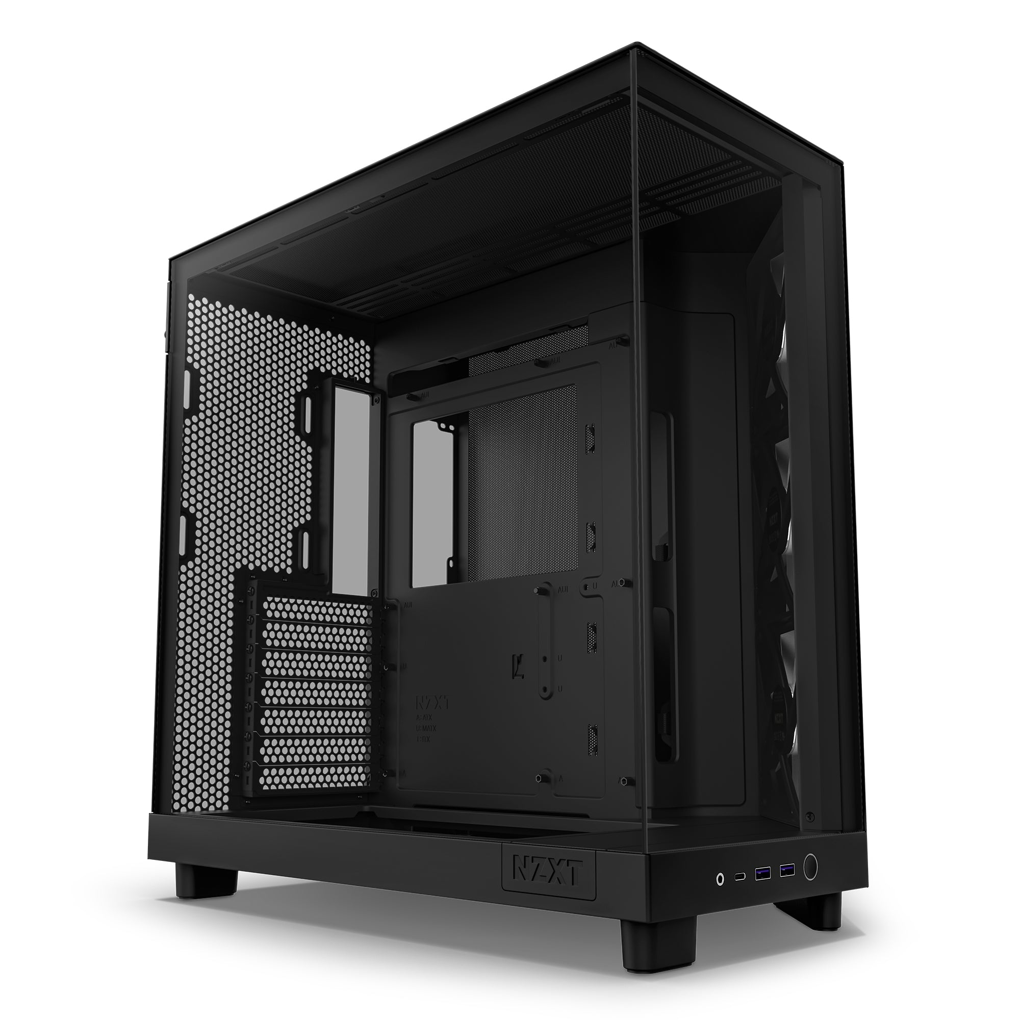 Gabinete Nzxt H6 Flow Mt Atx Doble Camara Compacta 3V 120Rgb Bk Cc-H61Fb-R1