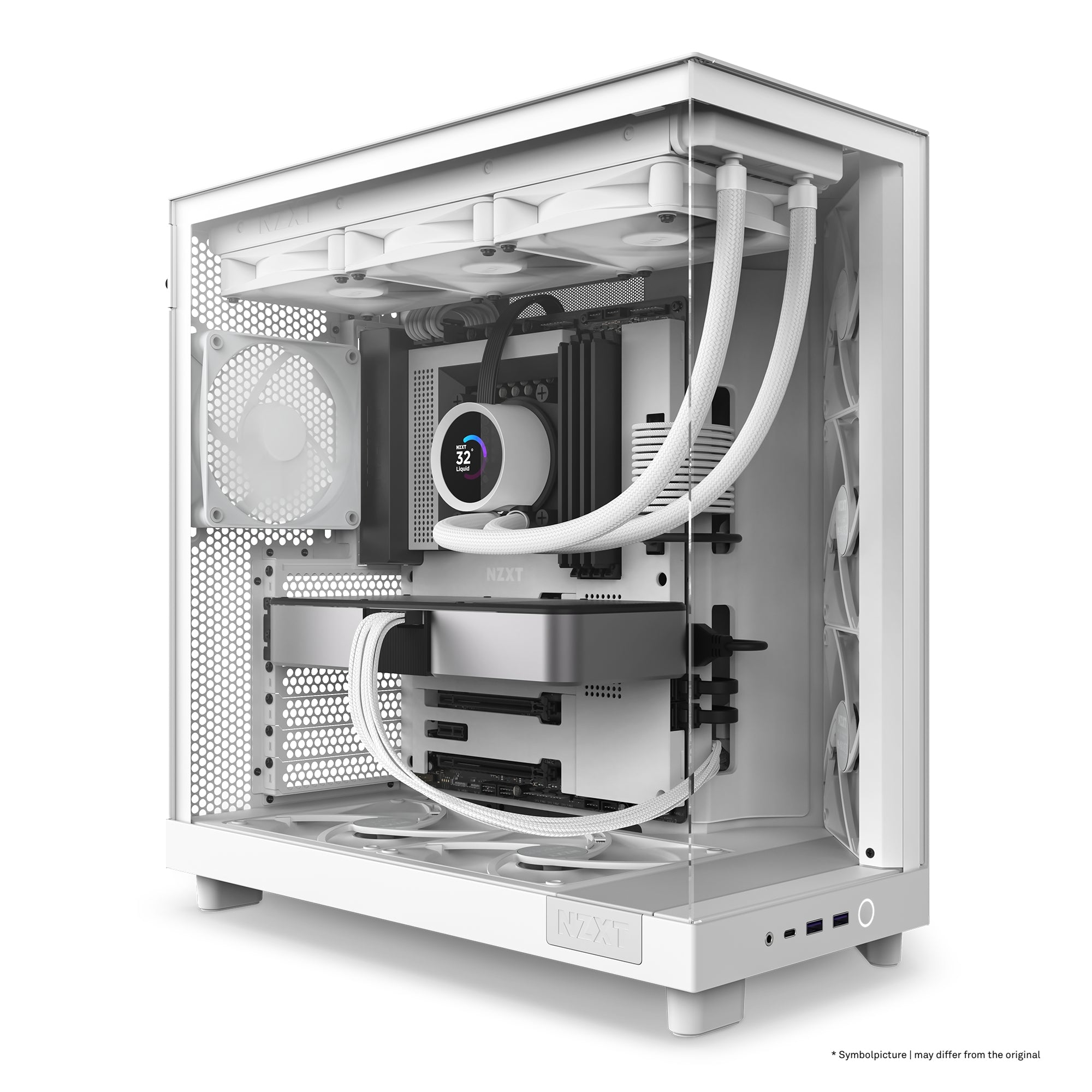 Gabinete Nzxt H6 Flow/ Vidrio Templado/Blanco/Atx, Micro-Atx, Mini-Itx/ Mid Tower/Gamer