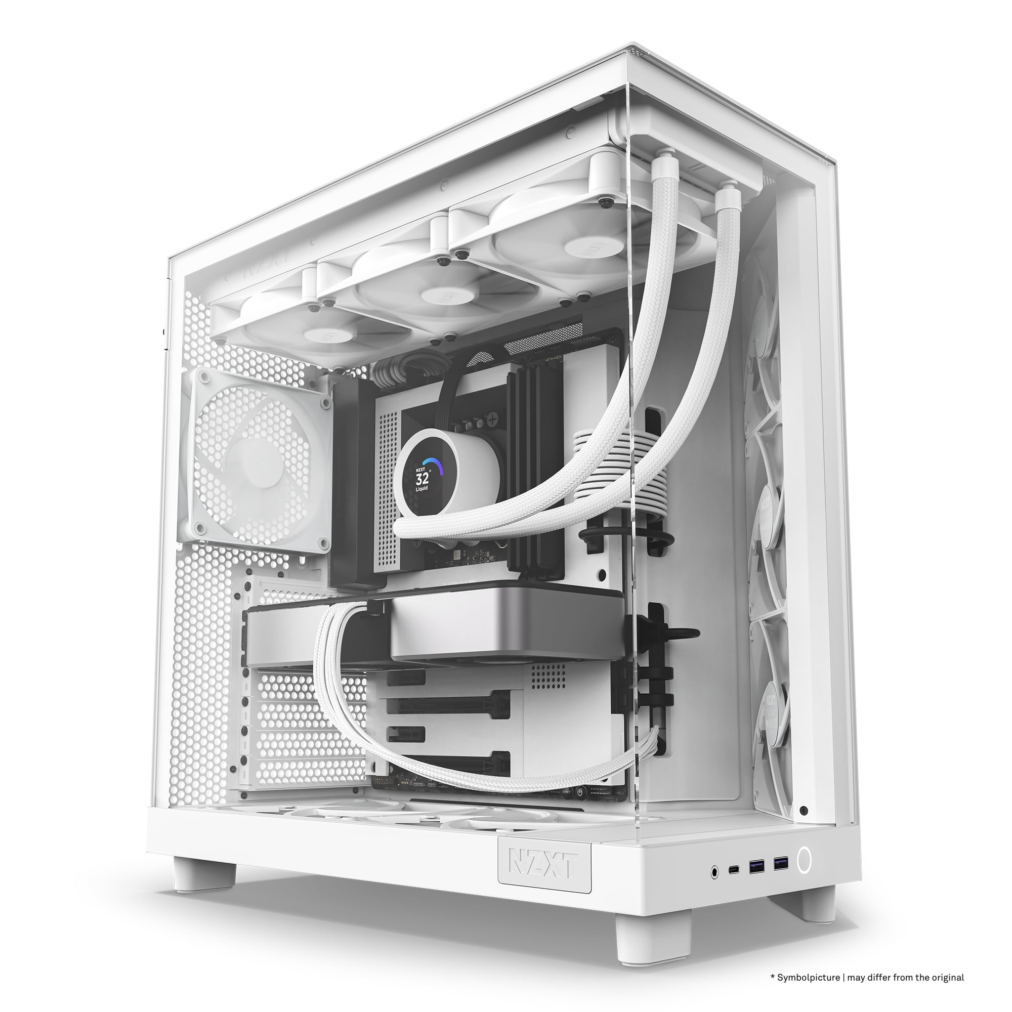 Gabinete Nzxt H6 Flow/ Vidrio Templado/Blanco/Atx, Micro-Atx, Mini-Itx/ Mid Tower/Gamer