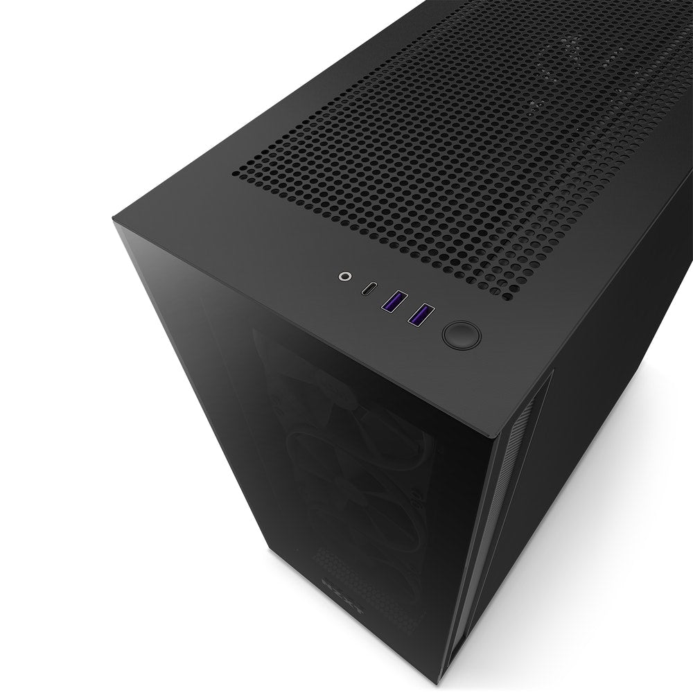 Gabinete Nzxt H7 Elite Con Ventana Rgb, Midi-Tower, Mini-Itx/Micro-Atx/Atx/Eatx, Usb 3.0, Sin Fuente, Negro Mate