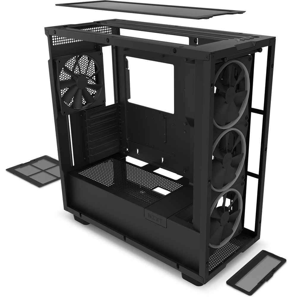 Gabinete Nzxt H7 Elite Con Ventana Rgb, Midi-Tower, Mini-Itx/Micro-Atx/Atx/Eatx, Usb 3.0, Sin Fuente, Negro Mate