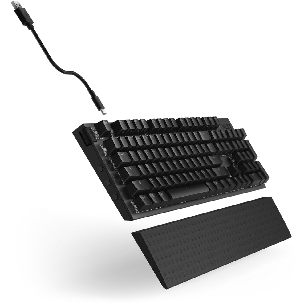 Teclado Mecanico Nzxt Function 2 / Negro / Rgb / Switch Óptico Gateron Red / Reposa Muñecas / Ingles /Gamer.