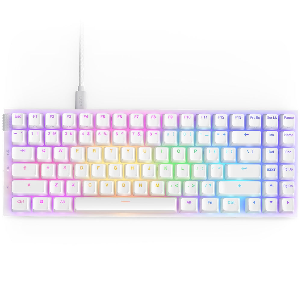 Teclado Mecanico Nzxt Function 2 Minitkl / Blanco / Rgb / Switch Optical Red / Ingles/Gamer