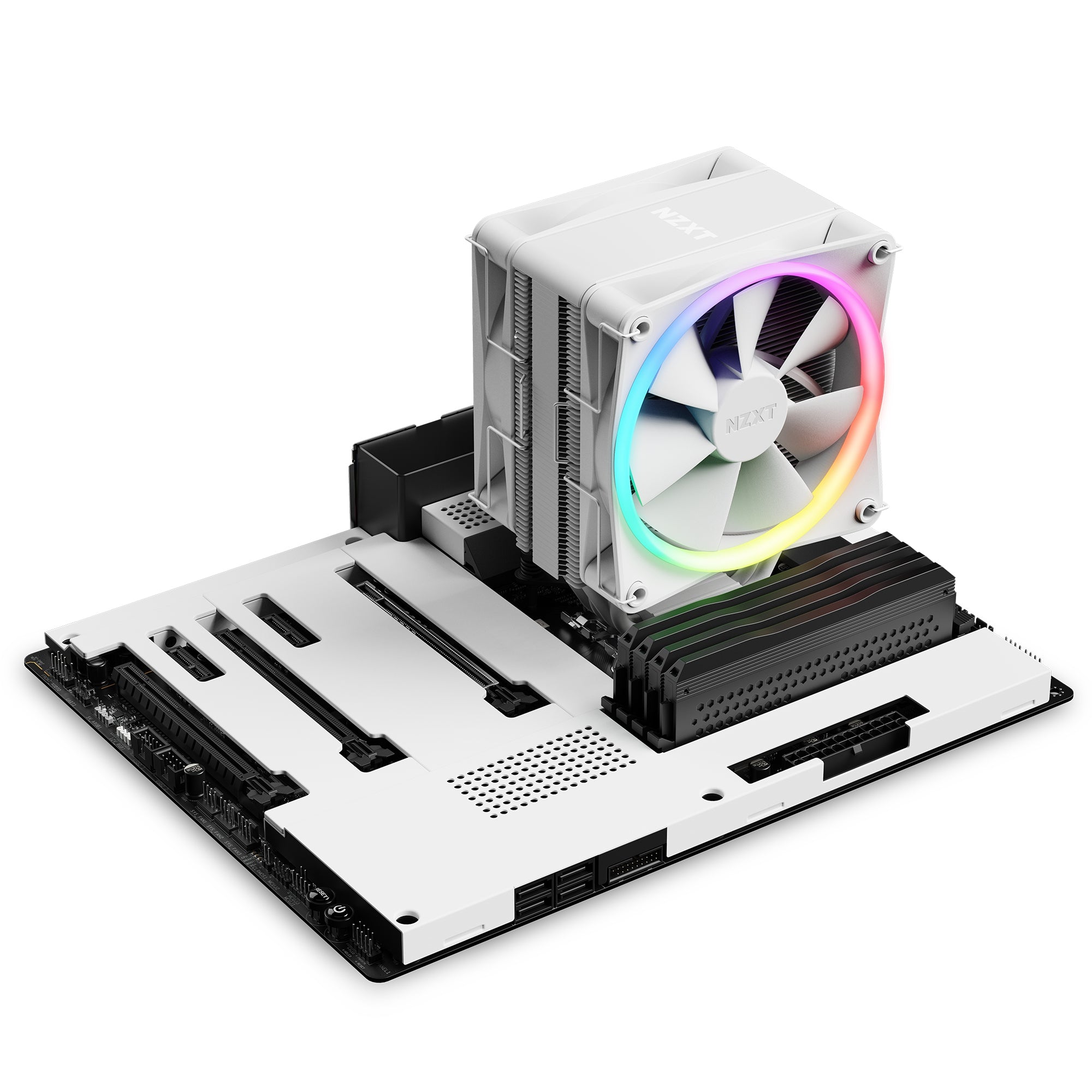 Disipador De Aire Cpu Nzxt T120/ Blanco /Comp. Amd-Intel /Rgb/ Gamer