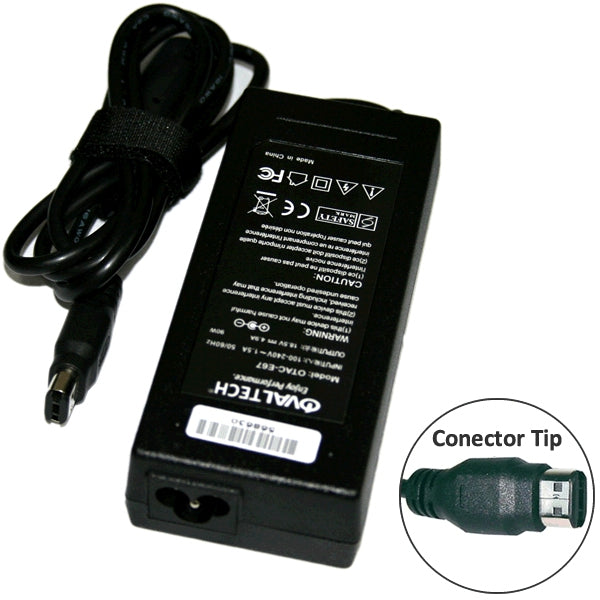 Cargador Ovaltech Otac-E67 / Adaptador Para Laptop De 65W 20V/3.25A (4.0*1.7)