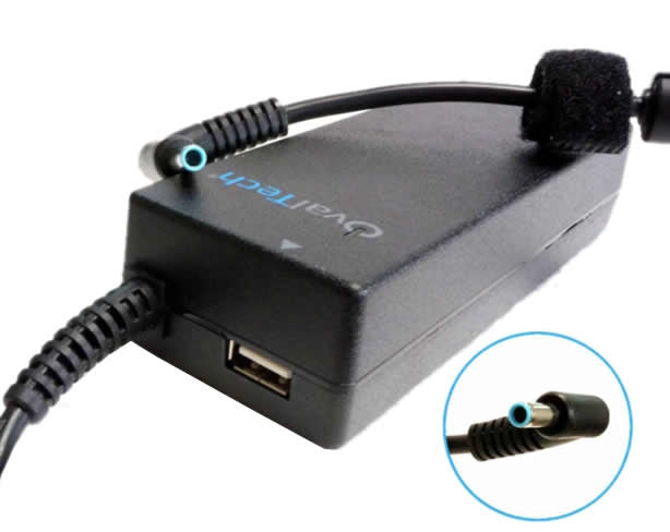 Adaptador Para Computadora Portatil Ovaltech 19.5V/4.62Ah C/Blister + Usb Cargador Laptop Otac-E76 De 90W (4.5*3.0) Punta Azul