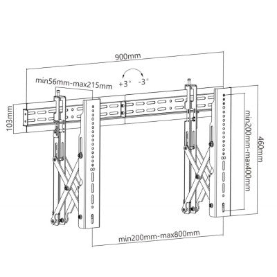 Soporte Para Videowall Ovaltech Ovw-3770 Tv De Pulgadas A (Resistencia 45Kgs) Pop Out Wall