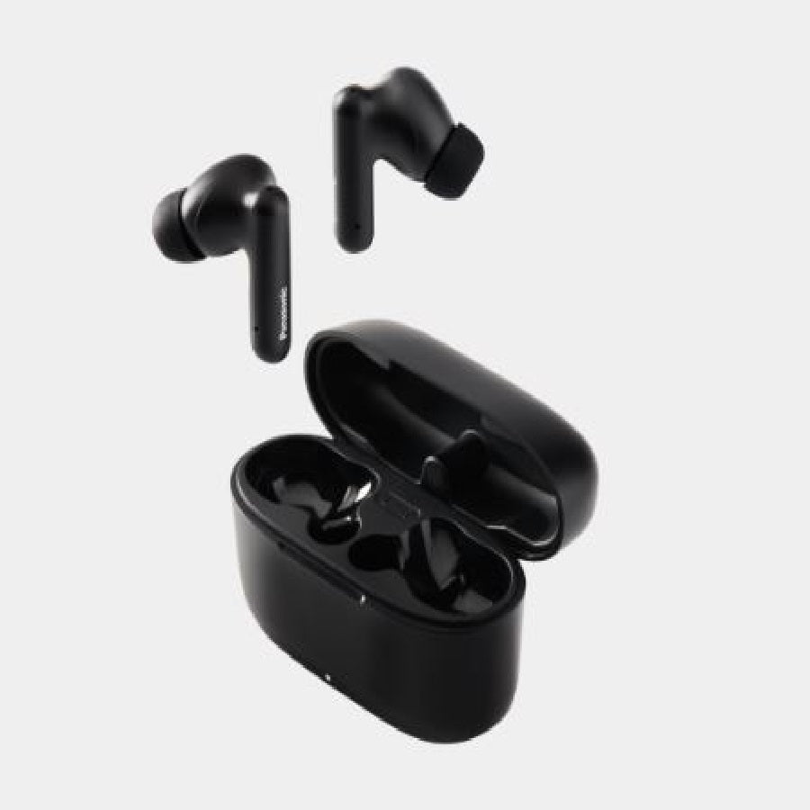 Audifonos Bluetooth Tipo True Wireless In-Ear Panasonic Rz-B110Wde-K, Color Negro, Funcion Manos Libres/Microfono, Resistencia Ipx4, 6 Horas De Reproduccion Continua, 26 Horas Con Su Caja De Bate