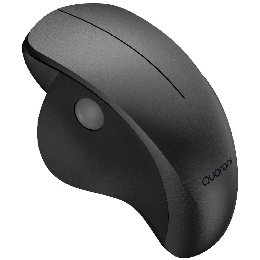 Mouse Inalmbrico Ergonmico Scroll Lateral Quaroni 3 Scroll/Receptor 2.4 Ghz/1200 Dpi/Ptico/Bajo Consumo/Negro