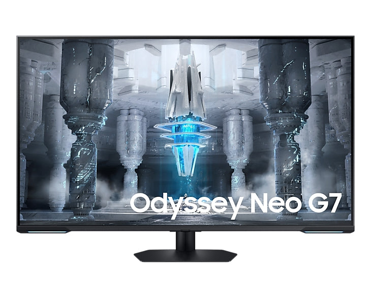 Monitor Led Samsung 43 Widescreen Uhd 3,840 X 2,160, Odyssey  Neo G7  G70Nc,  Blanco, Smart Monitor,  Hdmi 2, Usb 2, D. Port 1, Flat Gamer 144Hz,  1Ms, Bocinas