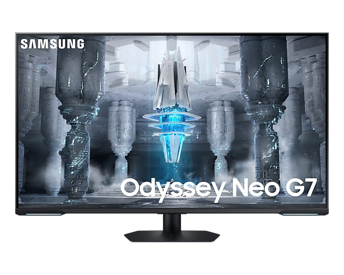 Monitor Led Samsung 43 Widescreen Uhd 3,840 X 2,160, Odyssey  Neo G7  G70Nc,  Blanco, Smart Monitor,  Hdmi 2, Usb 2, D. Port 1, Flat Gamer 144Hz,  1Ms, Bocinas