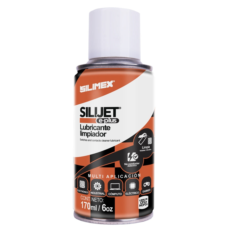 Silimex Silijet E-Plus Limpiador Lubricante Dielectrico Con Silicon En Aerosol 170 Ml