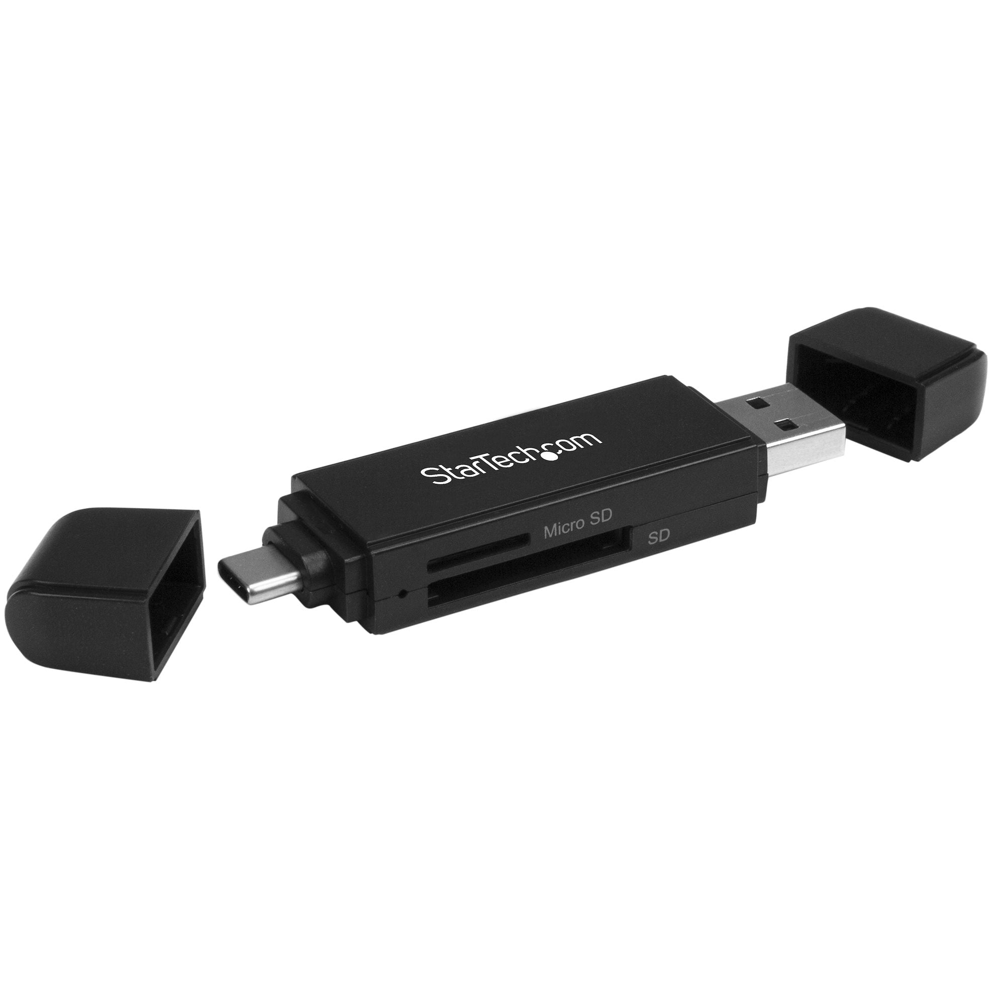 Lector Grabador Usb 3.0 Usb-C Tipo C Y Usb-A De Tarjetas De Memoria Flash Sd Micro Sd Alimentado Por Usb - Startech.Com Mod. Sdmsdrwu3Ac