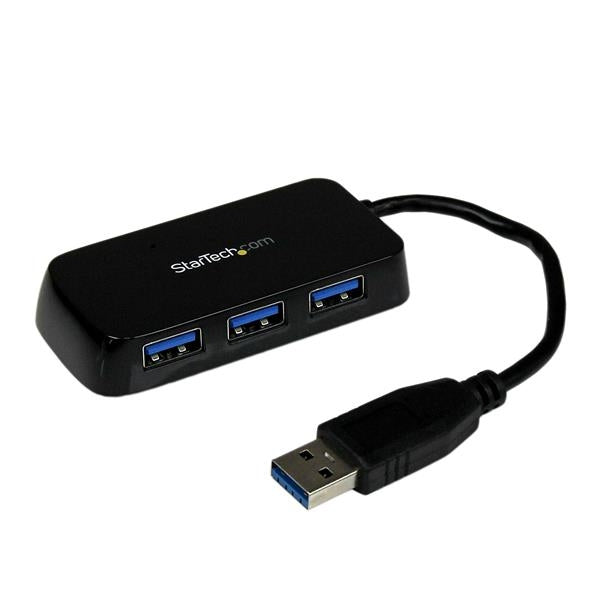 Adaptador Concentrador Hub  Usb 3.0 Super Speed 4 Puertos Salidas Portátil Para Laptop Computadora - Negro - Startech.Com Mod. St4300Minu3B