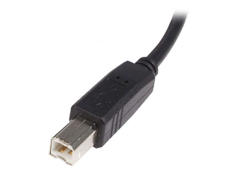 Cable Usb De 3M Para Impresora - 1X Usb A Macho - 1X Usb B Macho - Adaptador Negro - Startech.Com Mod. Usb2Hab3M