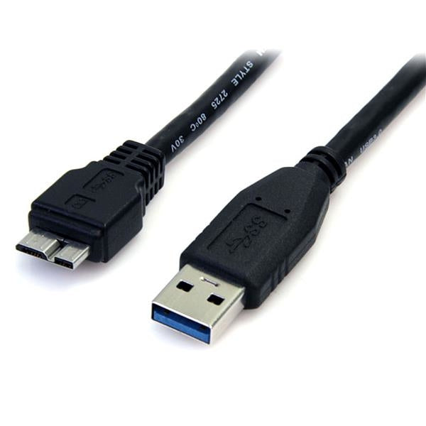 Cable 50Cm Usb 3.0 Super Speed Ss Micro Usb B Macho A Usb A Macho Adaptador - Negro - Startech.Com Mod. Usb3Aub50Cmb