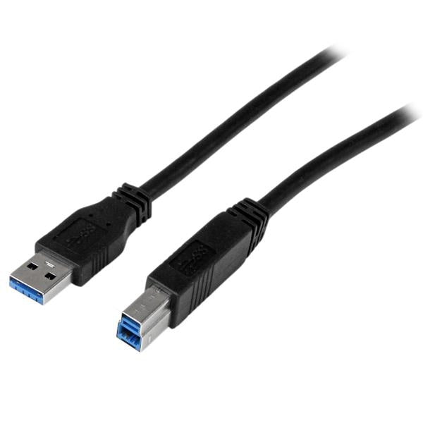 Cable Certificado 2M Usb 3.0 Super Speed Ss Usb B Macho A Usb A Macho Adaptador Para Escáner Impresora - Negro - Startech.Com Mod. Usb3Cab2M