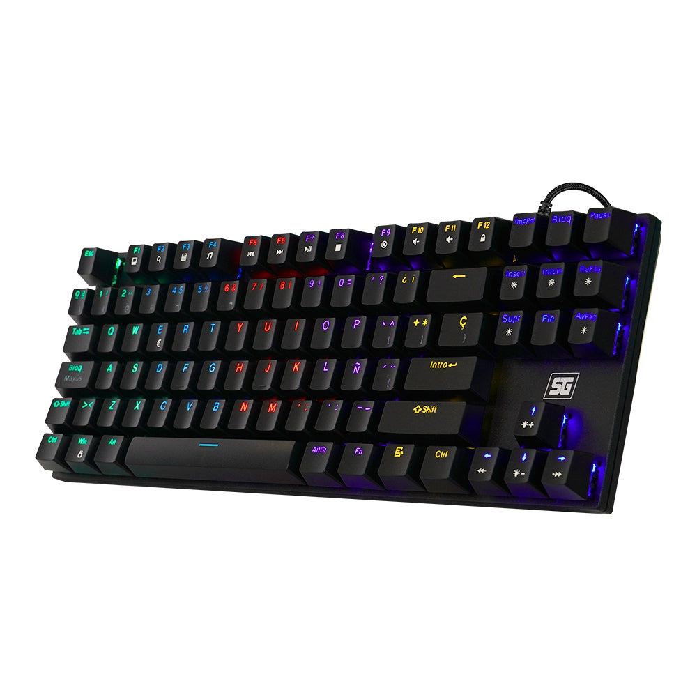 Teclado Vorago Start The Game Mecanico Tkl Rgb Rainbow C/Sw Negro (Kb-600)