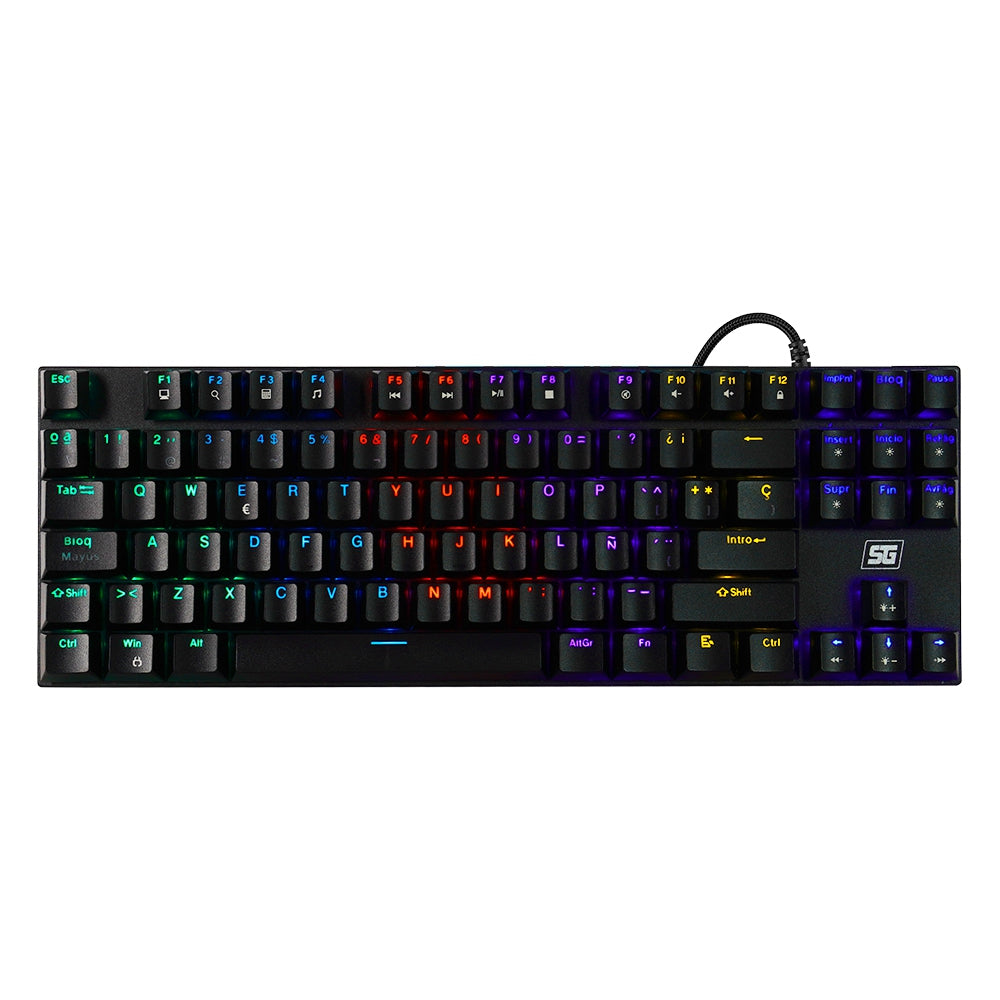 Teclado Vorago Start The Game Mecanico Tkl Rgb Rainbow C/Sw Negro (Kb-600)