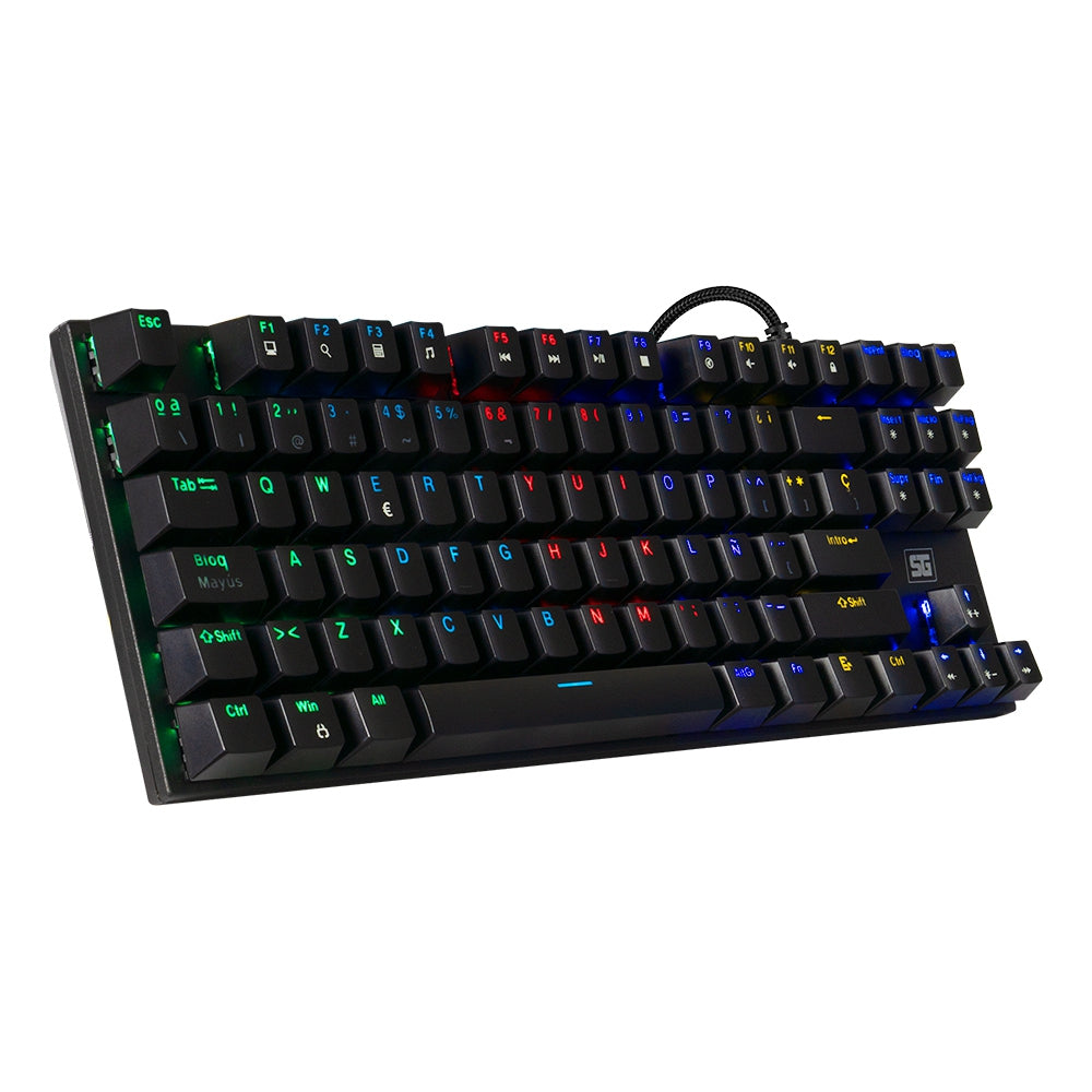 Teclado Vorago Start The Game Mecanico Tkl Rgb Rainbow C/Sw Negro (Kb-600)