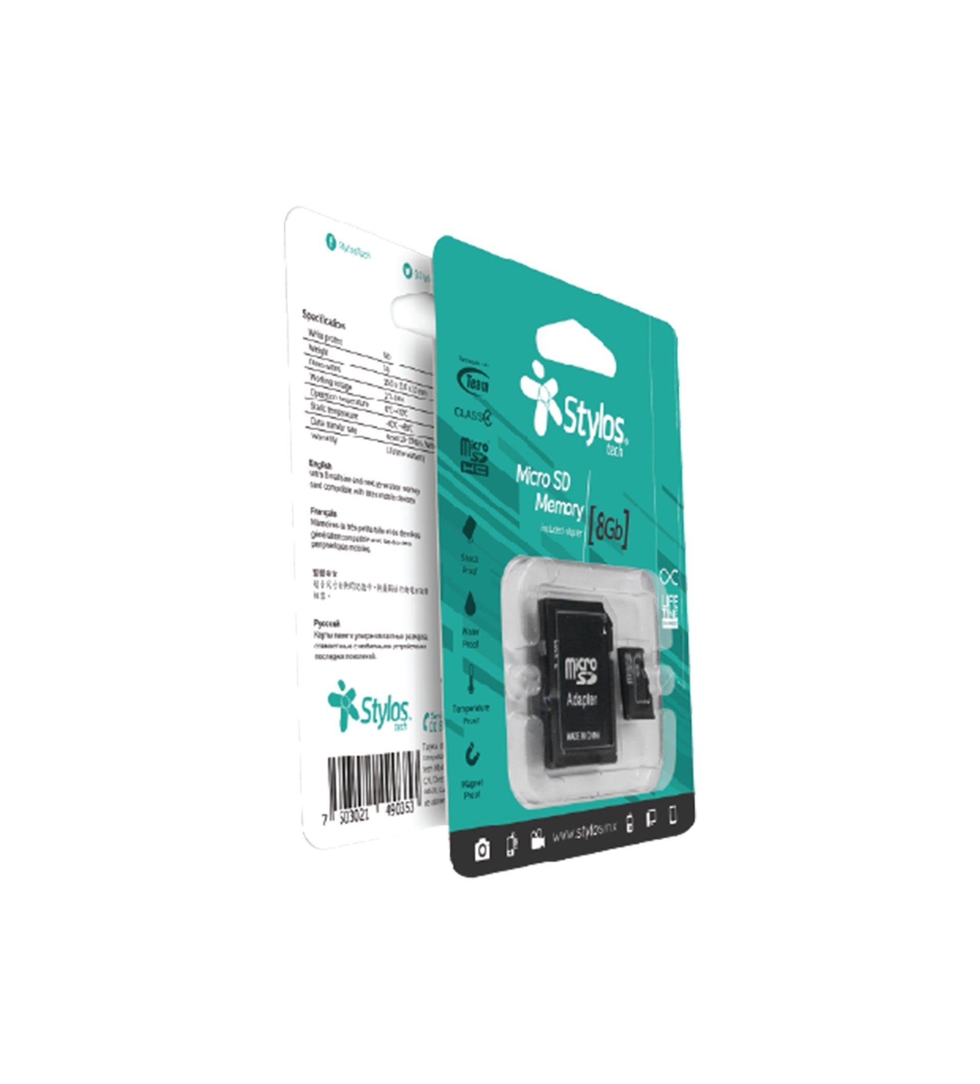 Memoria Micro Sd Stylos Stmsd81B 8Gb C/A Stylos.