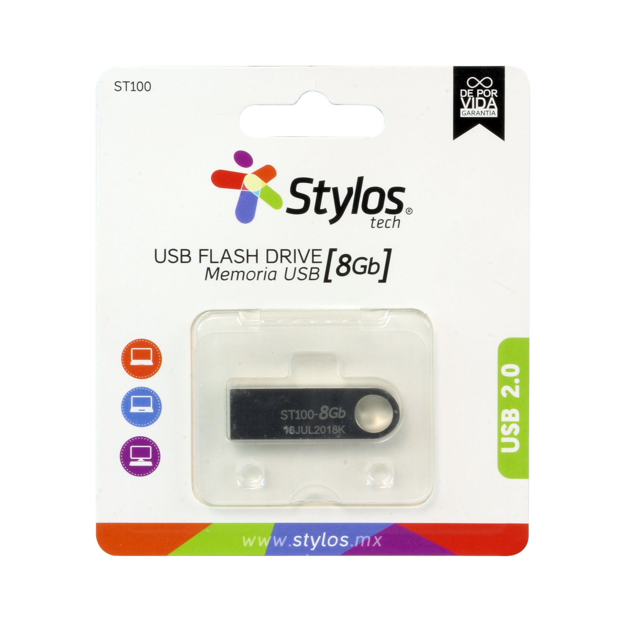 Memoria Usb Stylos Stmusb1B 8Gb Stylos.