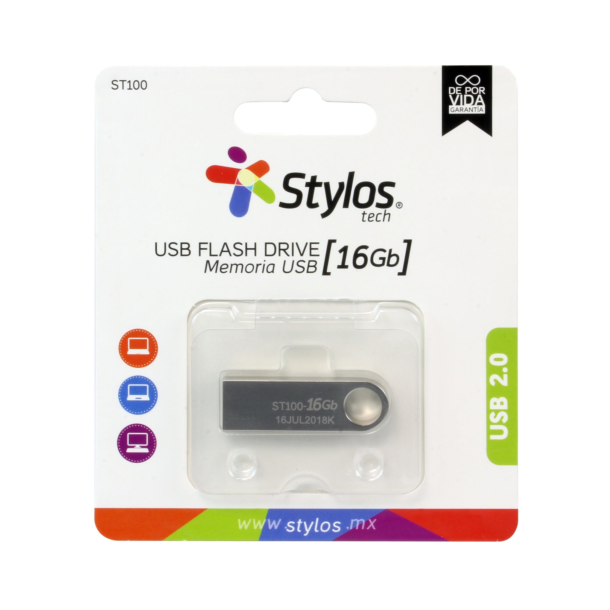 Memoria Usb Stylos Stmusb2B 16Gbb Stylos.