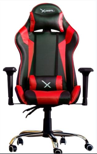 Silla Gamer Xzeal Neg/Roja Acero, Pvc Alto Desempeño (Zxsxz10R)