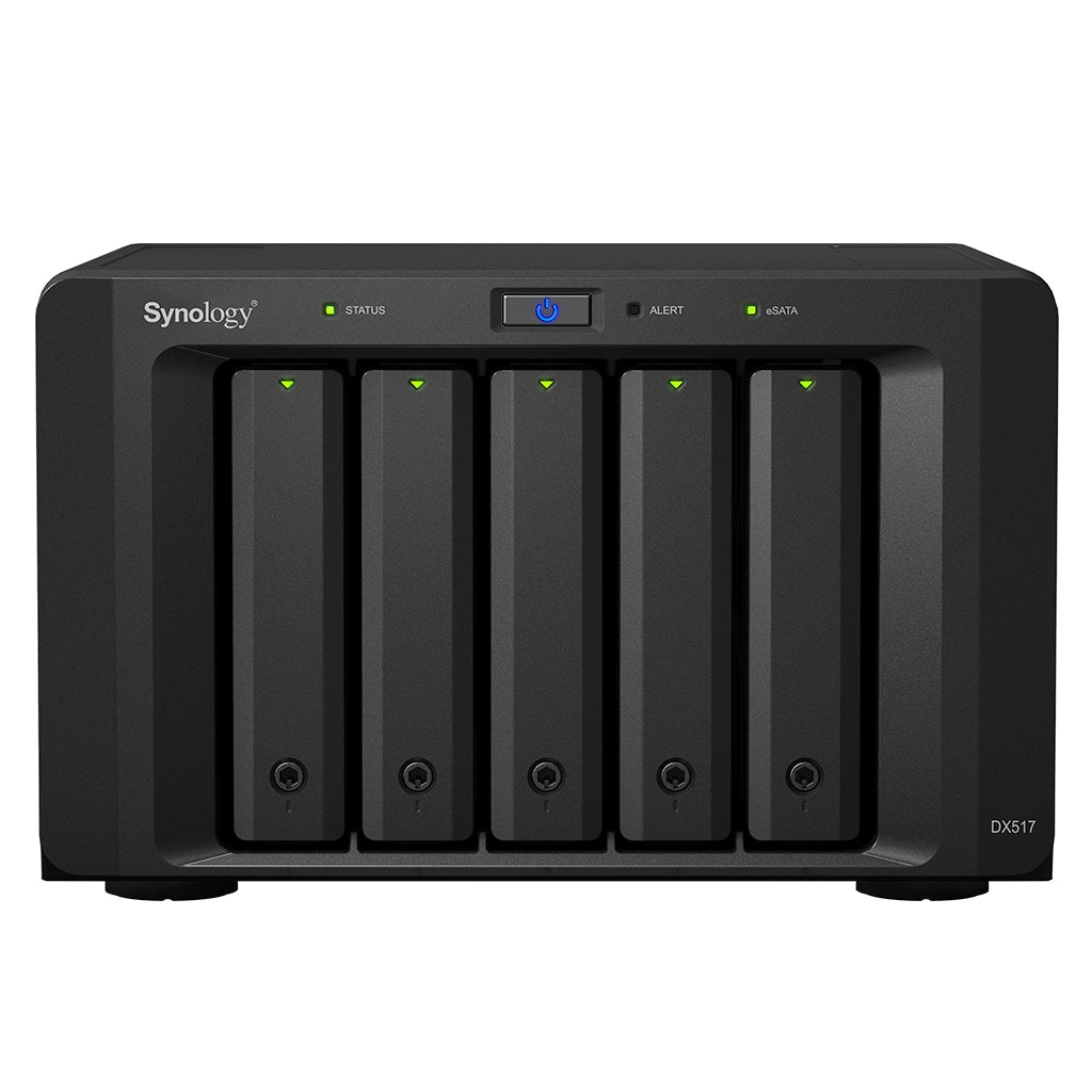 Unidad De Expansion Synology Dx517 5 Bahias 3.5 Y 2.5 Sata Hdd/Sata 2.5 Ssd/Hasta 50Tb/Hot-Swap