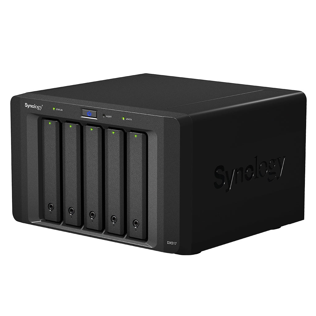 Unidad De Expansion Synology Dx517 5 Bahias 3.5 Y 2.5 Sata Hdd/Sata 2.5 Ssd/Hasta 50Tb/Hot-Swap