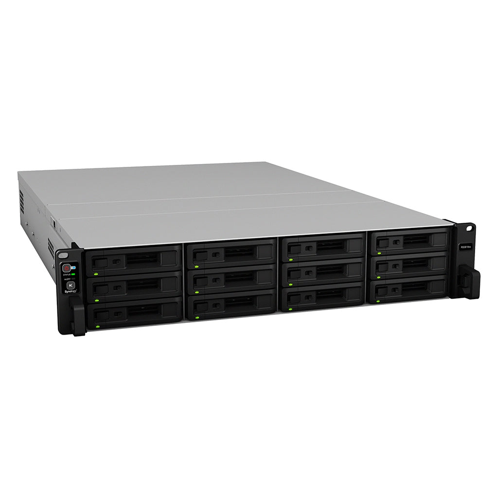 Nas Synology Rs3618Xs 12 Bahias/Ncleo Cudruple 2,2 Base / 2,7 Turbo Ghz/8Gb Ddr4 Ecc Udimm/Langigabitx4/Usb 3.0 X 2 /Hasta 144Tb Y Con Unidades De Expansin X2 Hasta 432Tb/Hot-Swap