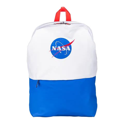 Mochila Techzone Nsb22320-1 Backpack Nasa Marca Laptop 15.6 Pulgadas En Poliester Color Azul Con Blanco Y Bolsas Laterales