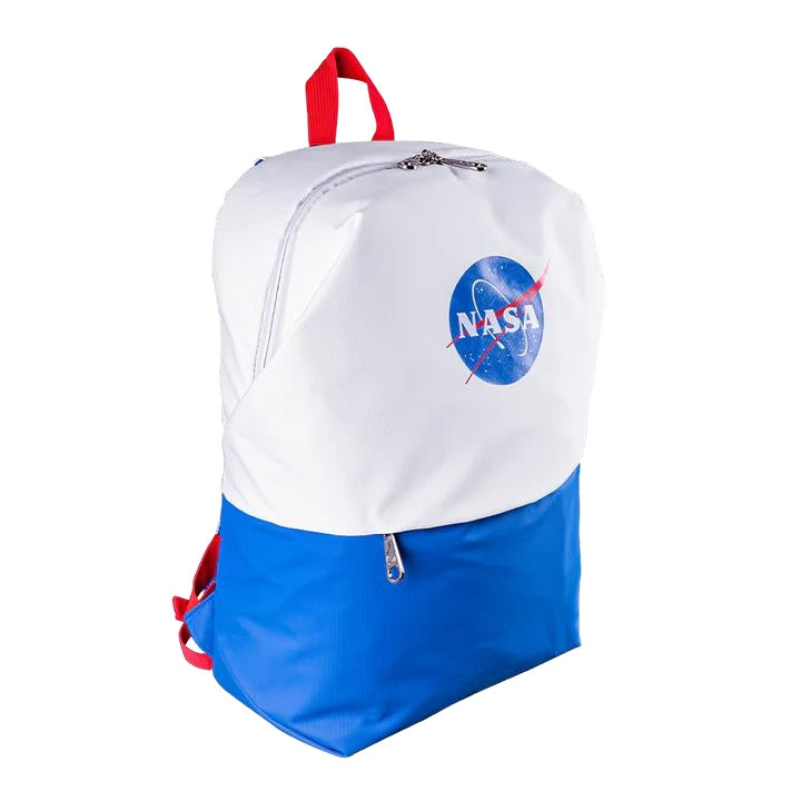 Mochila Techzone Nsb22320-1 Backpack Nasa Marca Laptop 15.6 Pulgadas En Poliester Color Azul Con Blanco Y Bolsas Laterales