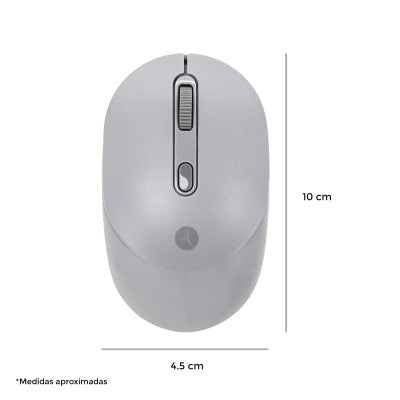 Mouse Techzone Tzmoug204-Ina Plata Botones Inalámbrico Plug And Play 800/1200/1600 Dpi