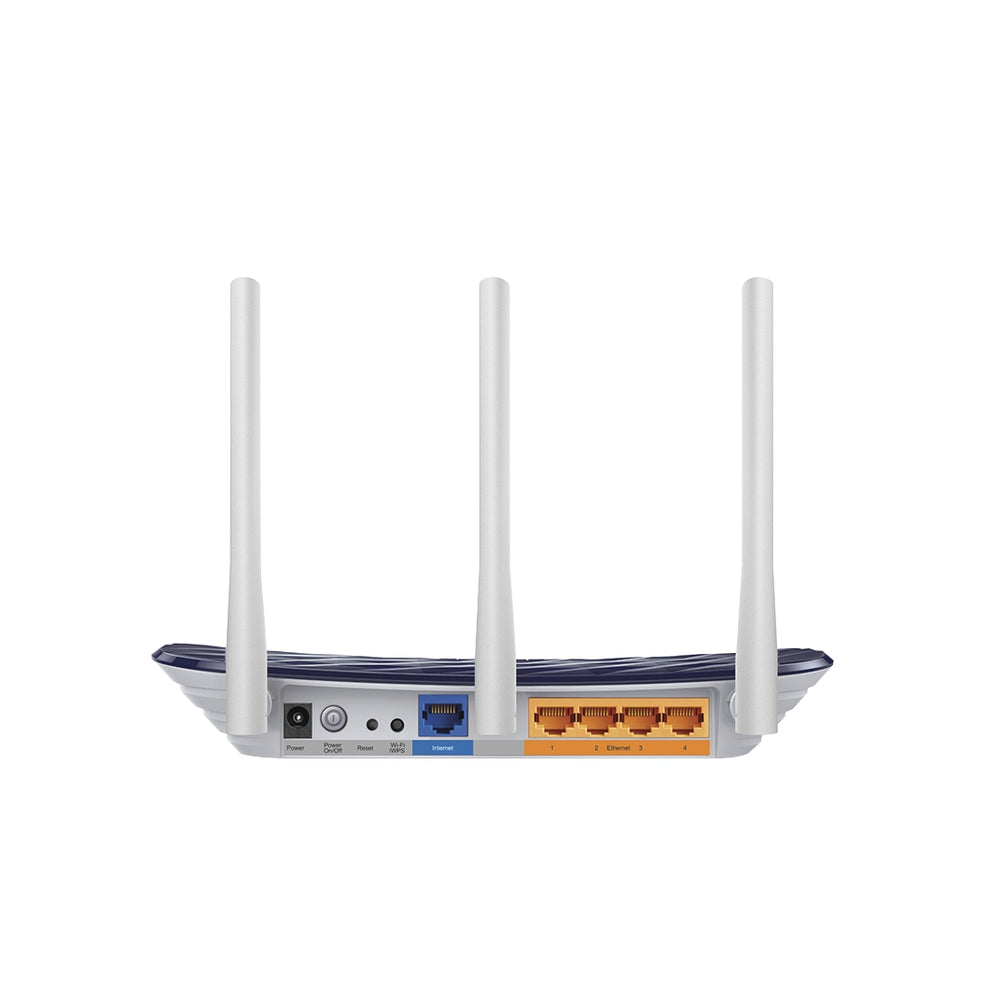 Router Inalambrico Tp-Link Archer C20W Wisp Ac750 Dual Band 2.4Ghz A 300Mbps Y 5Ghz A 433Mbps 4 Puertos Lan 10/100 1 Puerto Wan 10/100 Y 3 Antenas Fijas Omnidireccionales