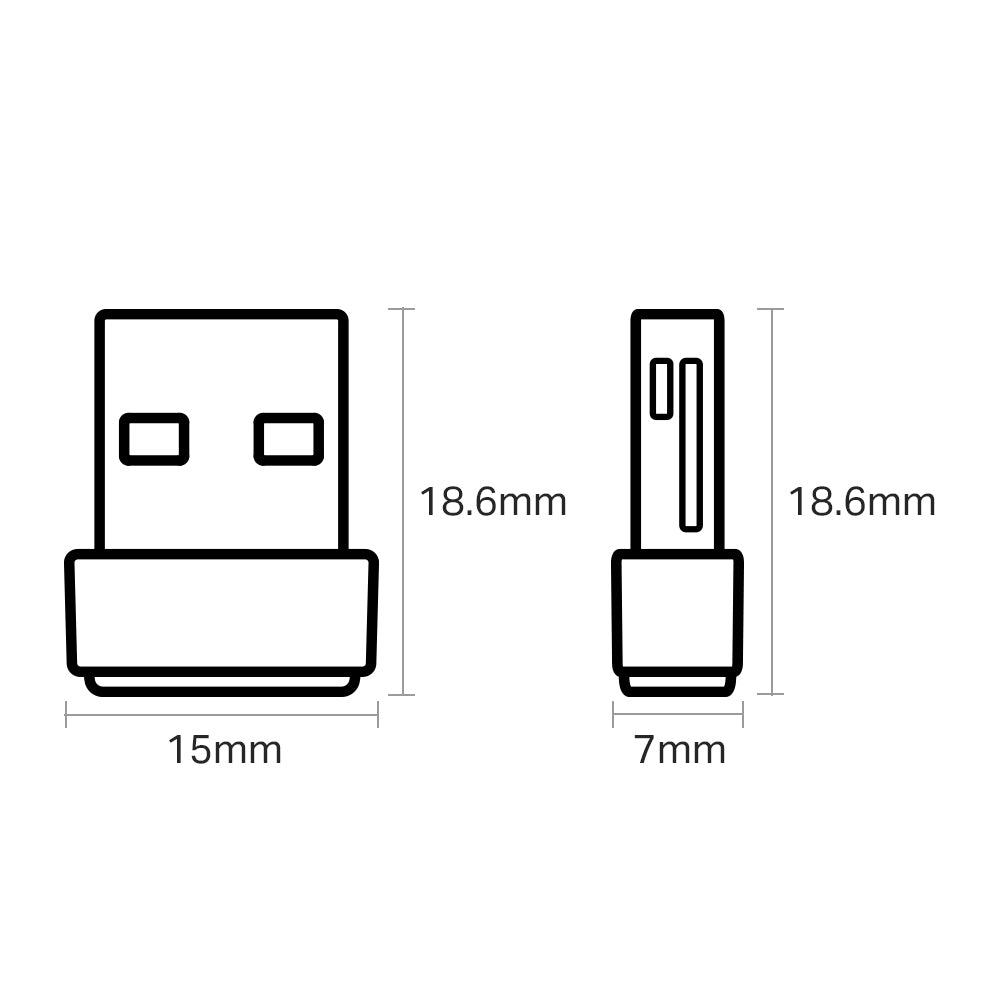 Adaptador Usb Dual Band Tp-Link Archer T2U Nano Inalámbrico Ac600 Con Doble Banda De Alta Velocidad