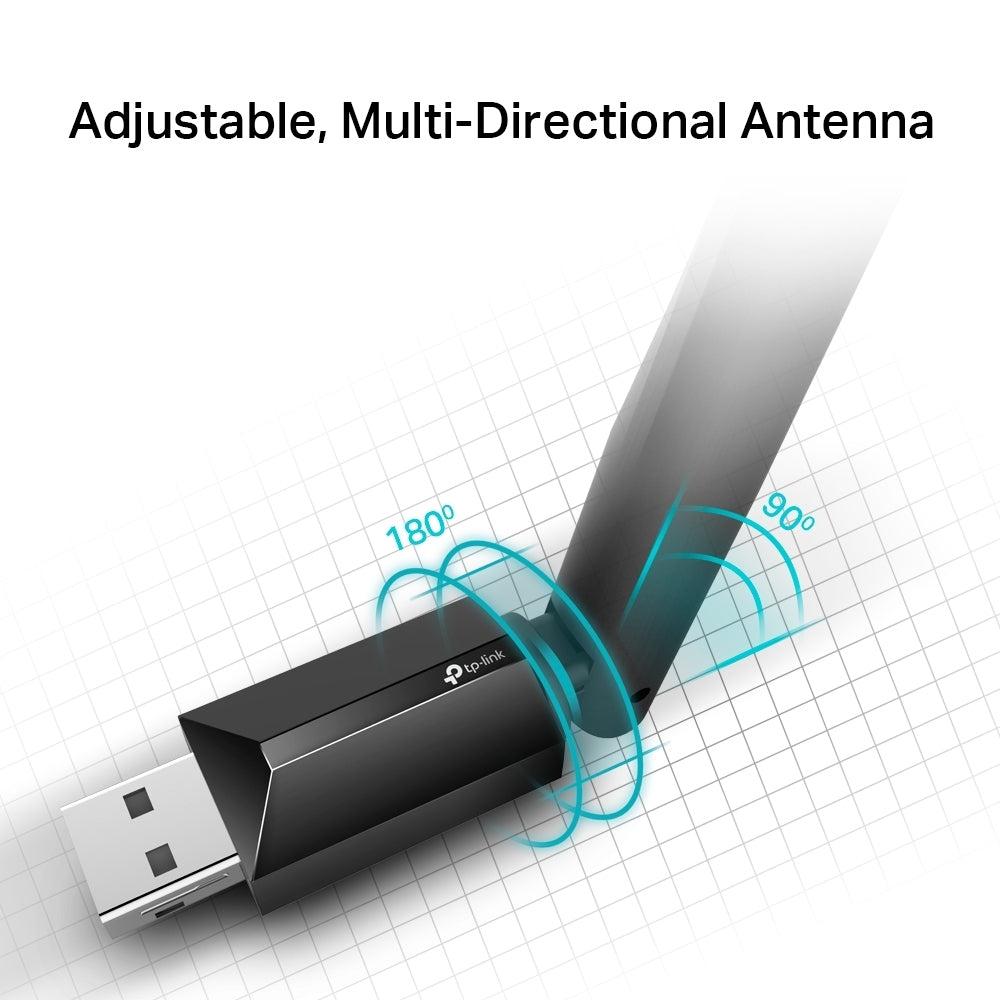 Adaptador Usb 2.0 Ac600 Inalámbrico Tp-Link Archer T2U Plus Con Dobla Banda De Alta Ganancia