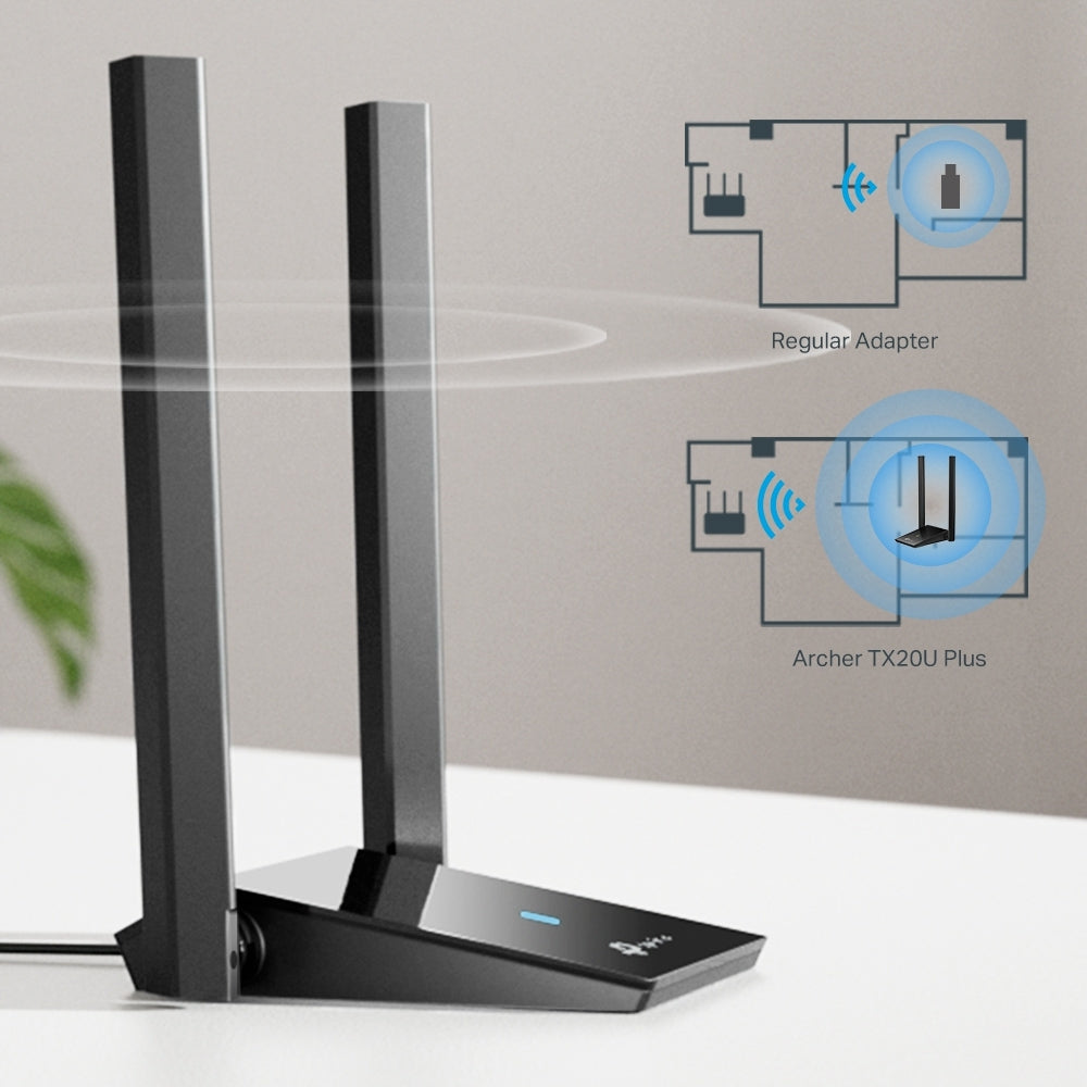 Adaptador Usb Tp-Link Tx20U Wifi6 Archer Plus Con Antenas Ax1800 Ofdma Y Mu-Mimo