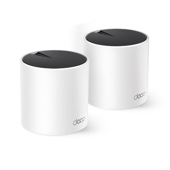 Router Deco X55(2-Pack) Wifi-6 Ai Doble Banda Ax3000 Cobertura Hasta 418 Metros Cuadrados, Conecta Hasta 150 Dispositivos, 3 Puertos Gigabit